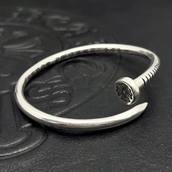 Chrome Hearts Nail Bracelet Silver Jewelry - 2