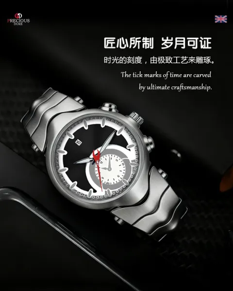 Design Precious Duke Chronograph Green Dial Silver Watch Watches - 3
