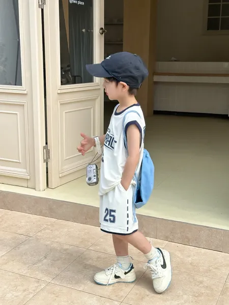 Design Star Nature 25 Basketball Jersey Set Navy Blue - 19