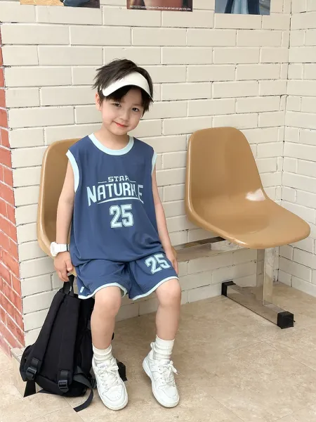 Design Star Nature 25 Basketball Jersey Set Navy Blue - 29
