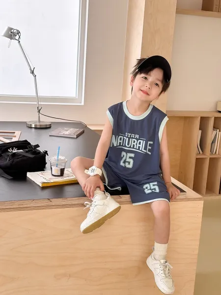Design Star Nature 25 Basketball Jersey Set Navy Blue - 33