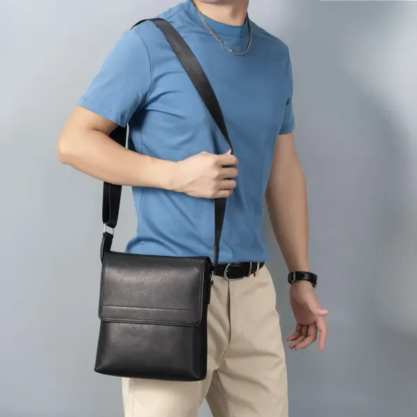 Design Classic Flap Crossbody Bag Black - 5
