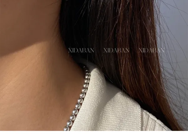 Design Pearl Drop Earrings Gray 10mm Jewelry - 18