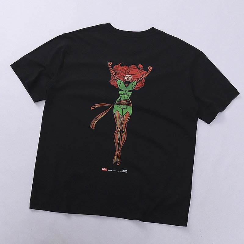 Design Cityscape Figure Print Black T-Shirt - 20