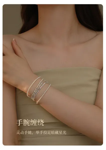 Design Pearl Chain Necklace with Magnetic, Yuanbao, and PAT Clasps Silver Jewelry - 8