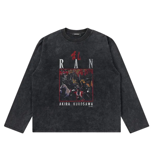 Design NOTSEX x Akira Kurosawa RAN Long Sleeve T-Shirt Black T-Shirts - 1