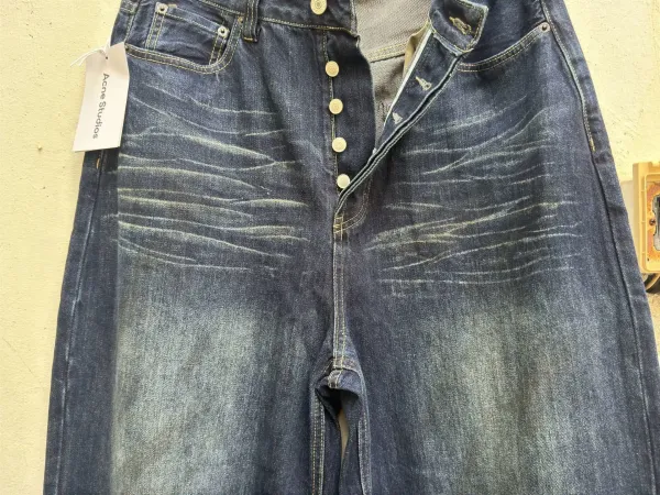 Denim Tears Distressed Print Wide-Leg Jeans Multicolor - 38