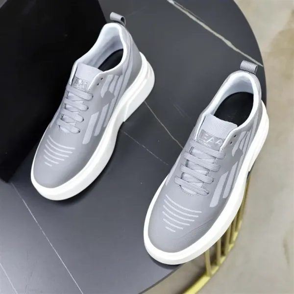 Design Chunky Platform Sneakers Gray White - 6