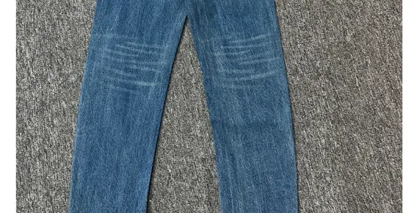Design High-Waisted Distressed Button-Fly Jeans Blue - 10
