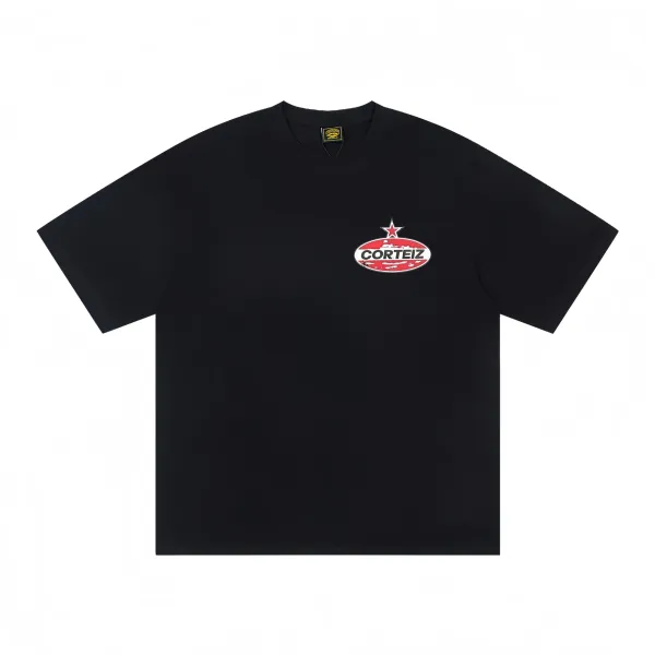 Corteiz Logo Patch Black T-Shirt - 1