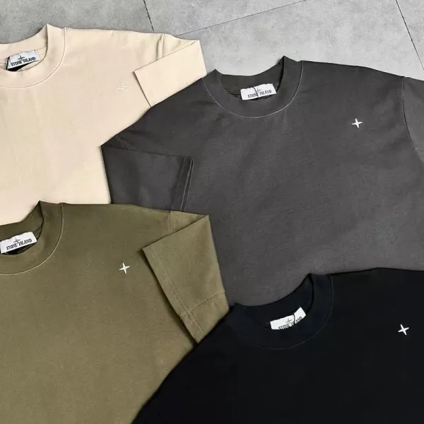 Design Minimalist Cross Logo T-Shirt Beige / Gray / Olive / Black Tops.t Shirts - 7
