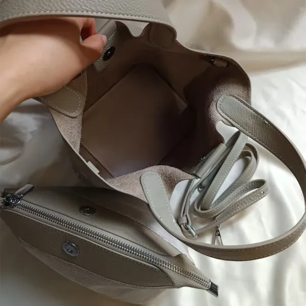 Design Mini Bucket Bag Beige Handbag - 6