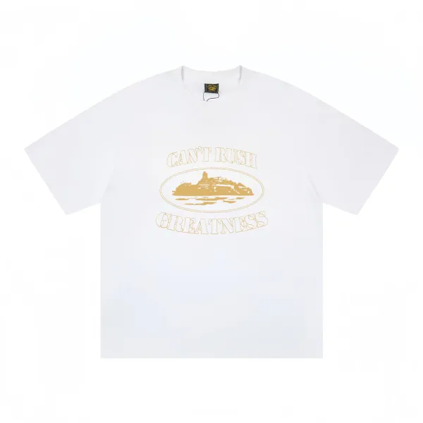 Design 'Can't Rush Greatness' Gold Graphic T-Shirt - 1