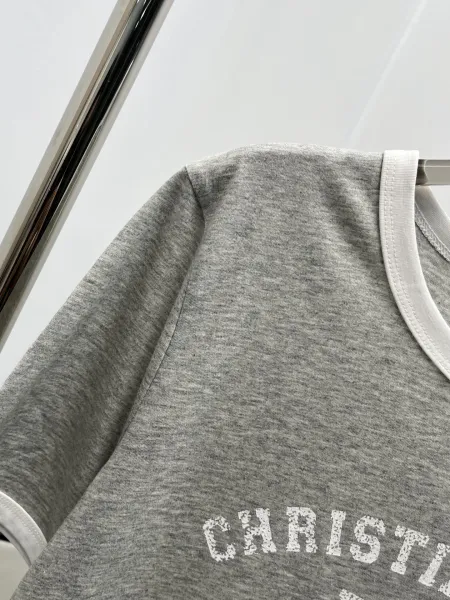 Dior Christia Dio Paris Ringer T-Shirt Gray - 12