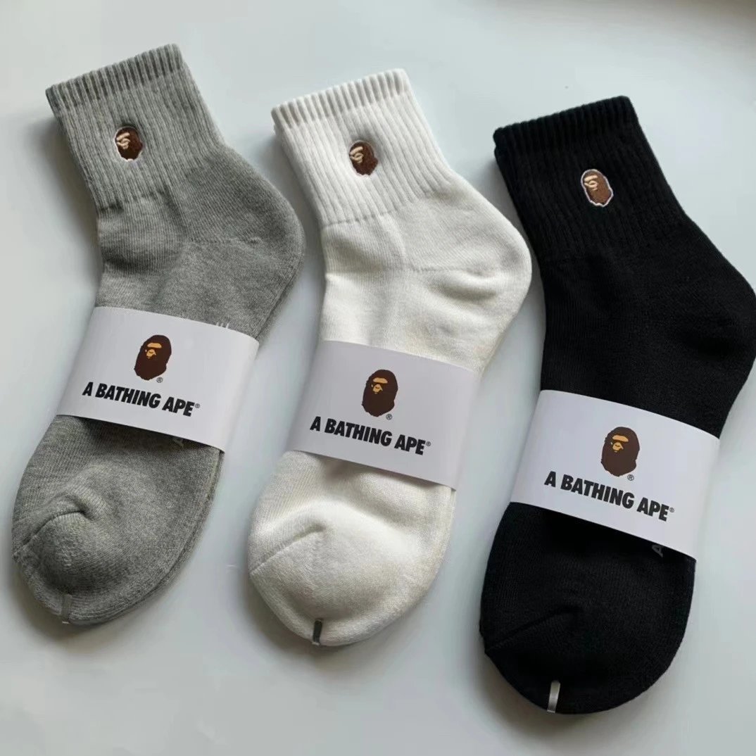 BAPE Ape Head Embroidered Socks