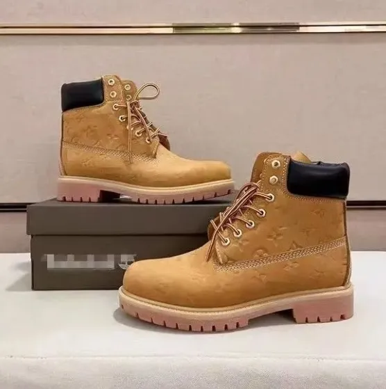 Louis Vuitton Monogram Timberland-Style Boots Beige Boots - 1
