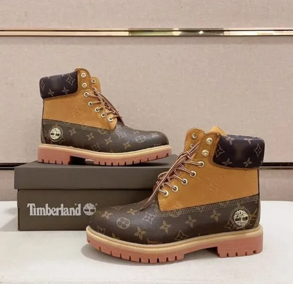 Timberland x Louis Vuitton Classic 6-Inch Boot Monogram Brown Beige Boots - 1