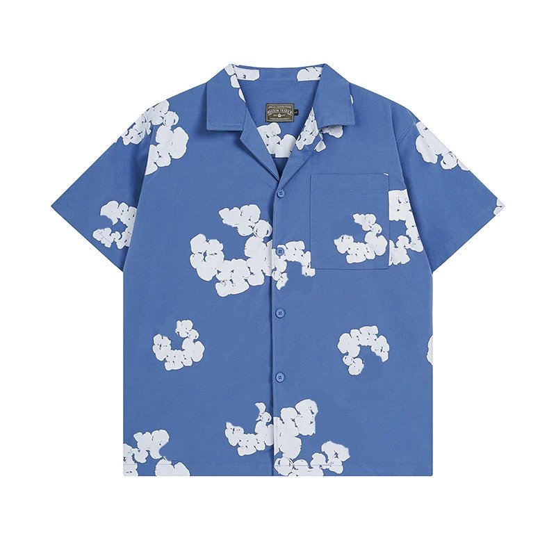 Denim Tears Cotton Wreath Shirt Blue