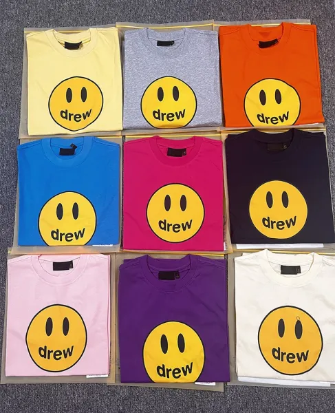 Drew House Smiley Face Logo T-Shirt Blue - 6