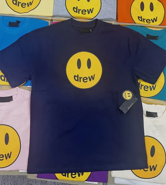 Drew House Smiley Face Logo T-Shirt Blue - 8