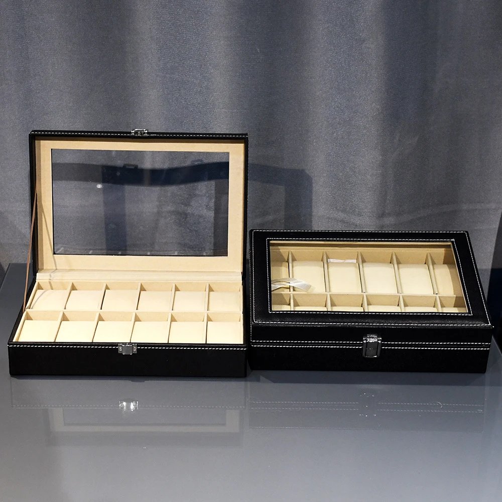 Other Brand Watch Display Box (12 Slots) Black