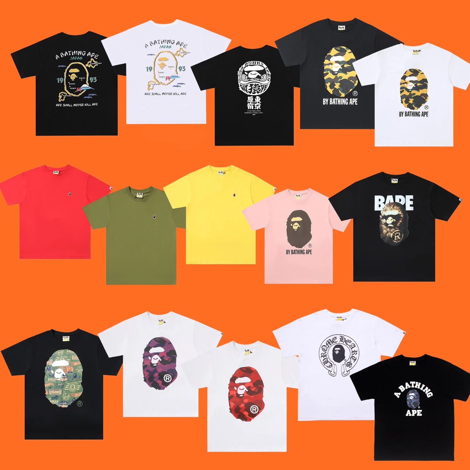CAMISETA BAPE X CHROME