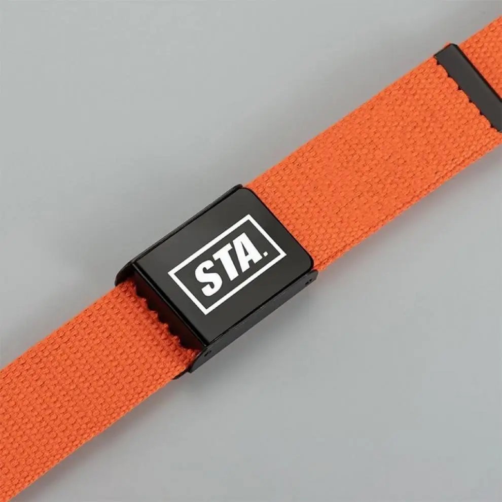 Stone Island Canvas Belt Beige with Black Compass Buckle - 12