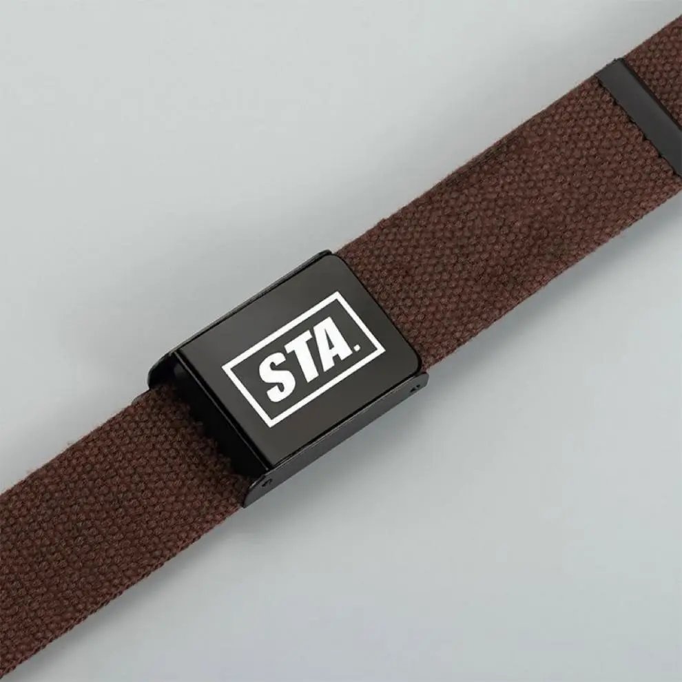 Stone Island Canvas Belt Beige with Black Compass Buckle - 13