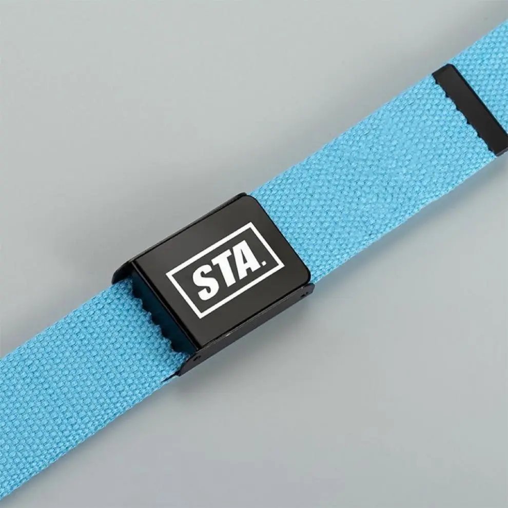 Stone Island Canvas Belt Beige with Black Compass Buckle - 11