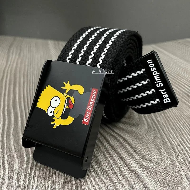 Design The Simpsons x Anker Bart Simpson Canvas Belt Black Belts