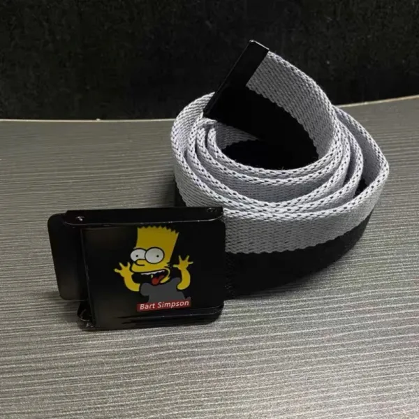 The Simpsons x Design Bart Simpson Canvas Belt Gray / Black - 1