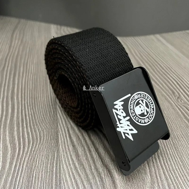 Stussy x Mastermind Japan Canvas Belt Black