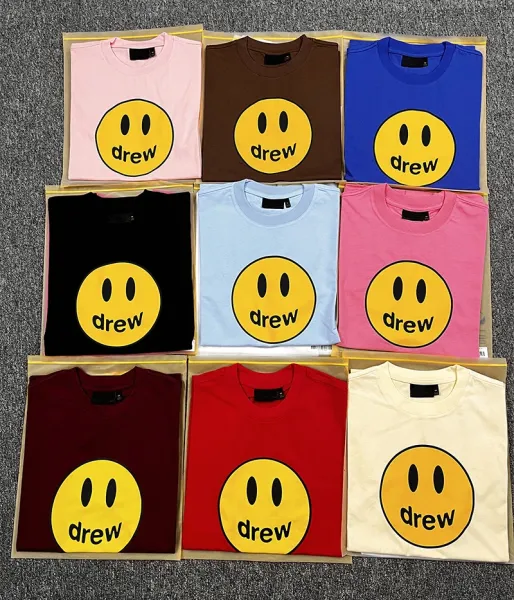 Drew House Smiley Face Logo T-Shirt Blue - 5