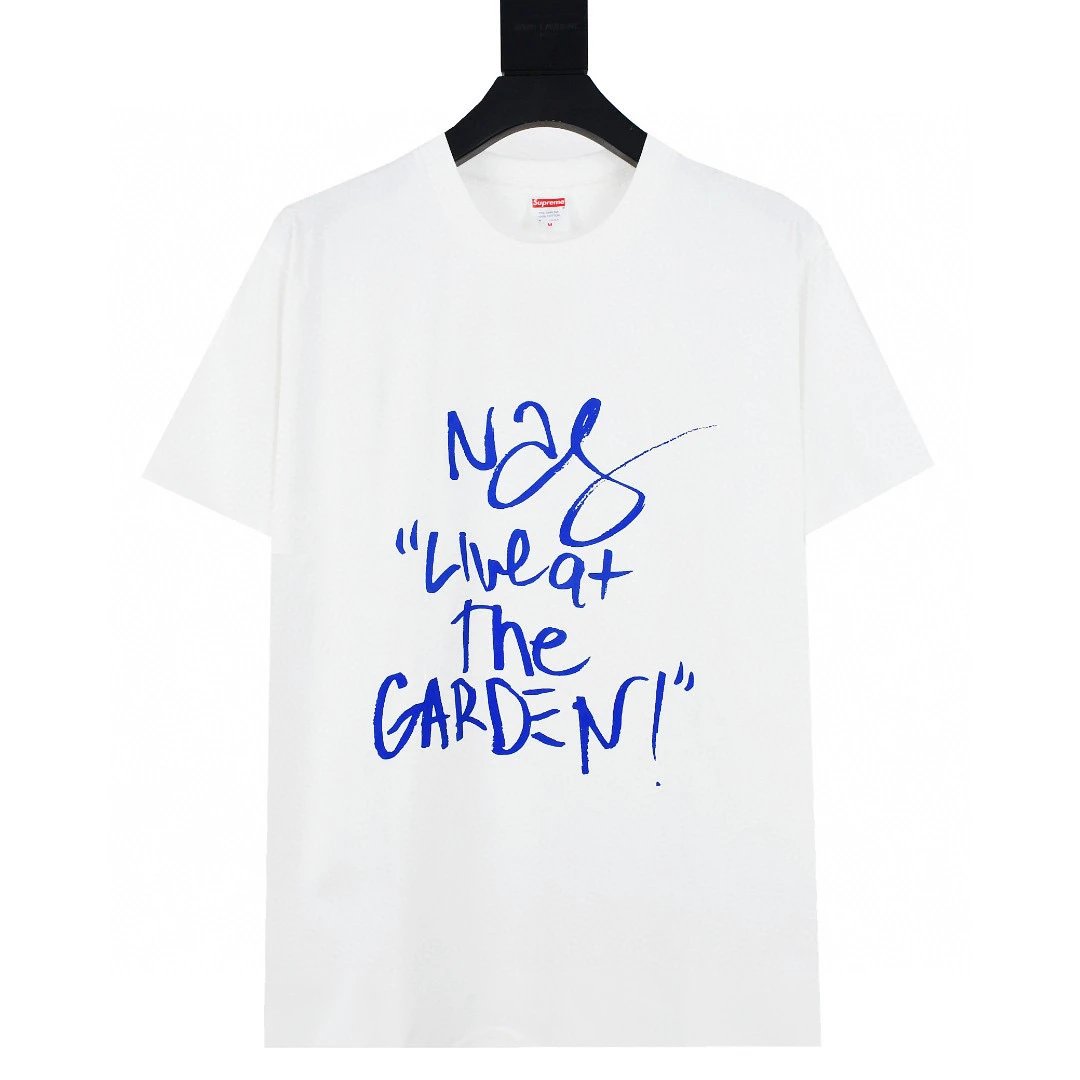 Supreme T-Shirts Graphic Print Crewneck — 603 white