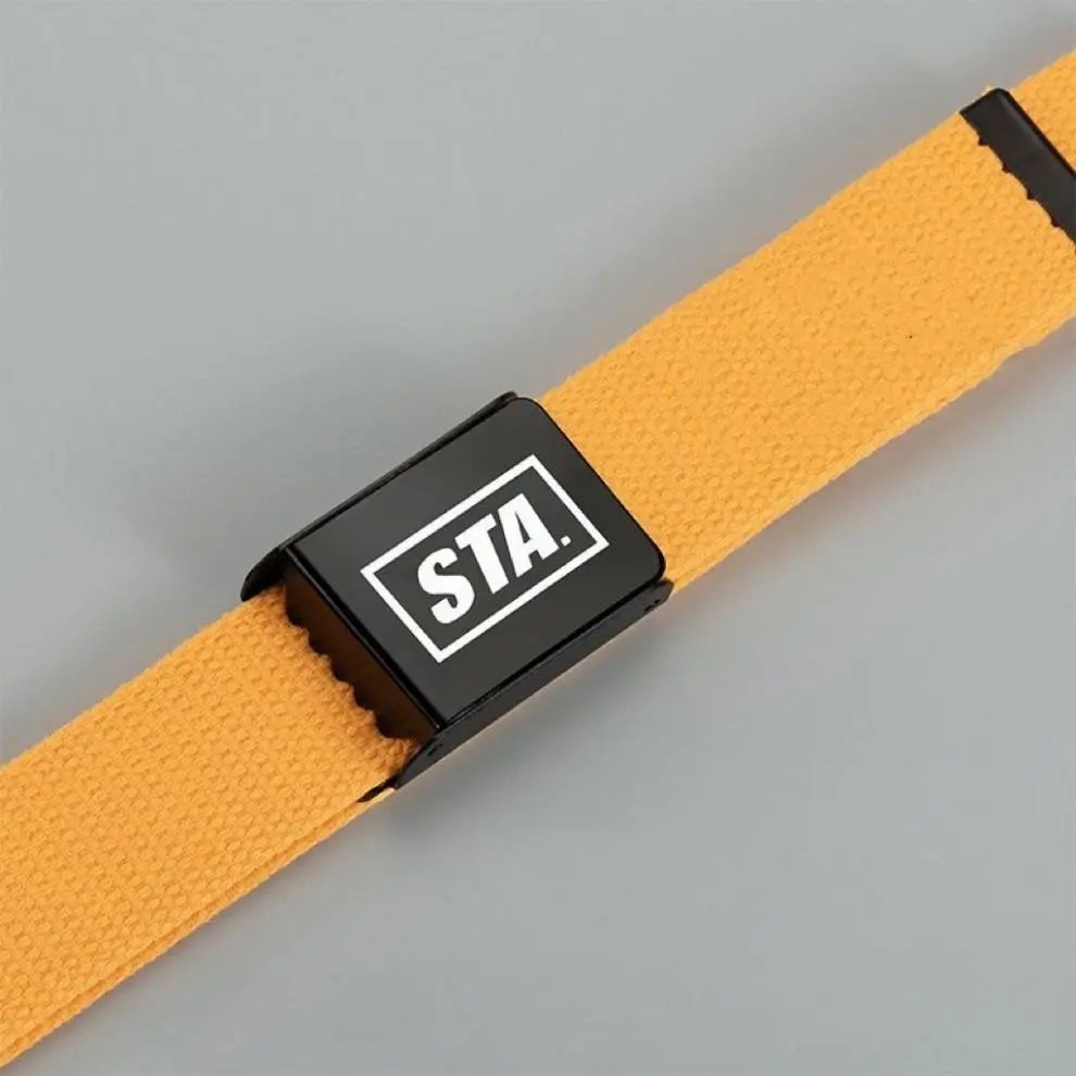 Stone Island Canvas Belt Beige with Black Compass Buckle - 14