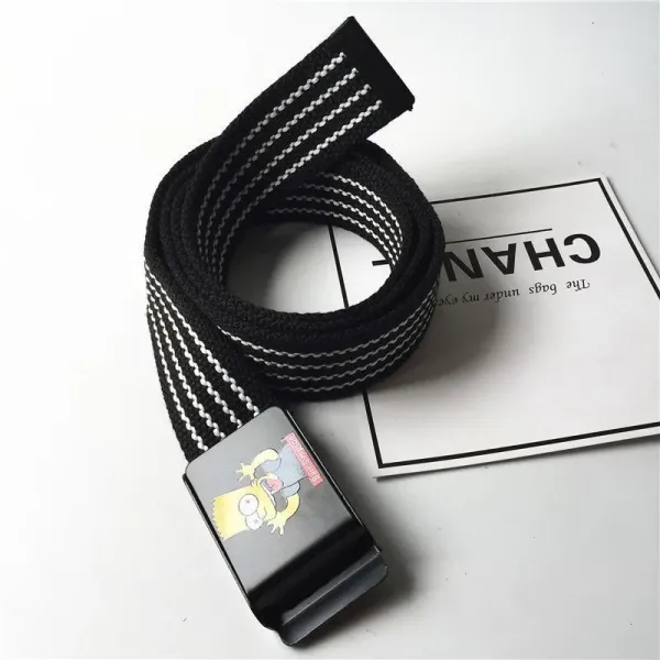 Design Bart Simpson Canvas Belt Black / White - 1