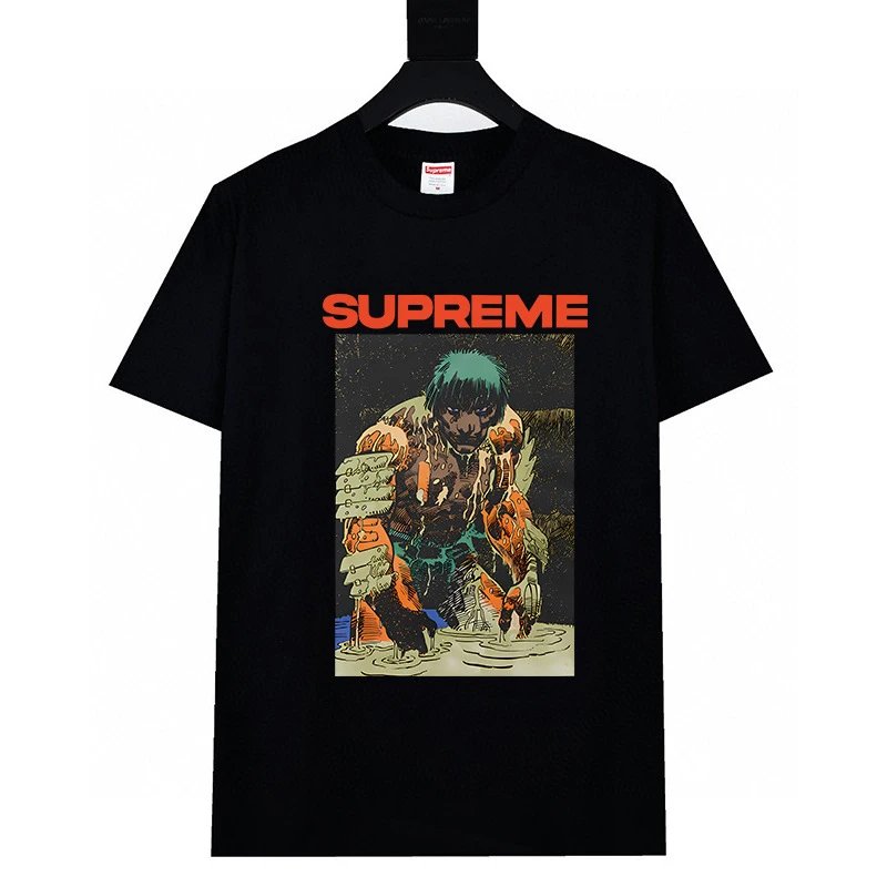 Supreme T-Shirts Graphic Print Crewneck — 606 black