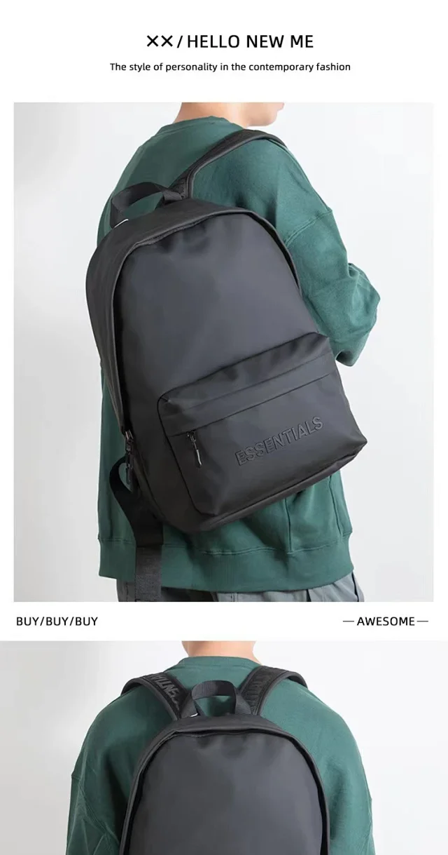 ESSENTIALS Backpacks Minimalist zip-front backpack product detail image 2