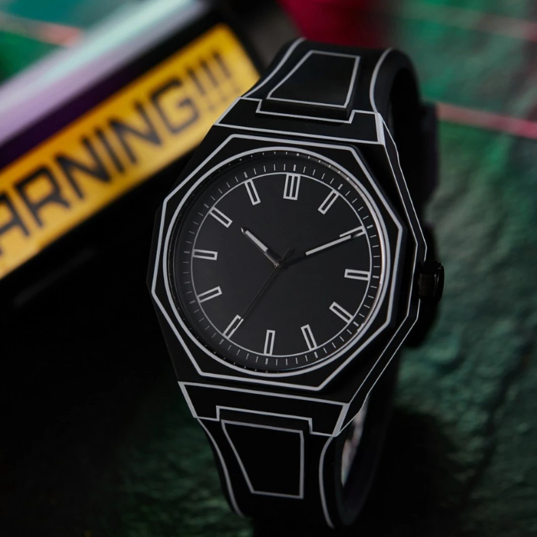 RELOJ BÁSICO CON REBORDE BLANCO
