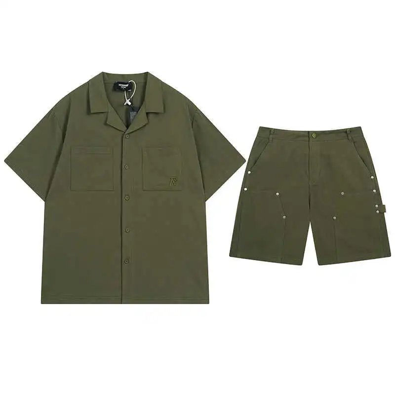 Design Short-Sleeve Shirt and Utility Shorts Set Black - 4