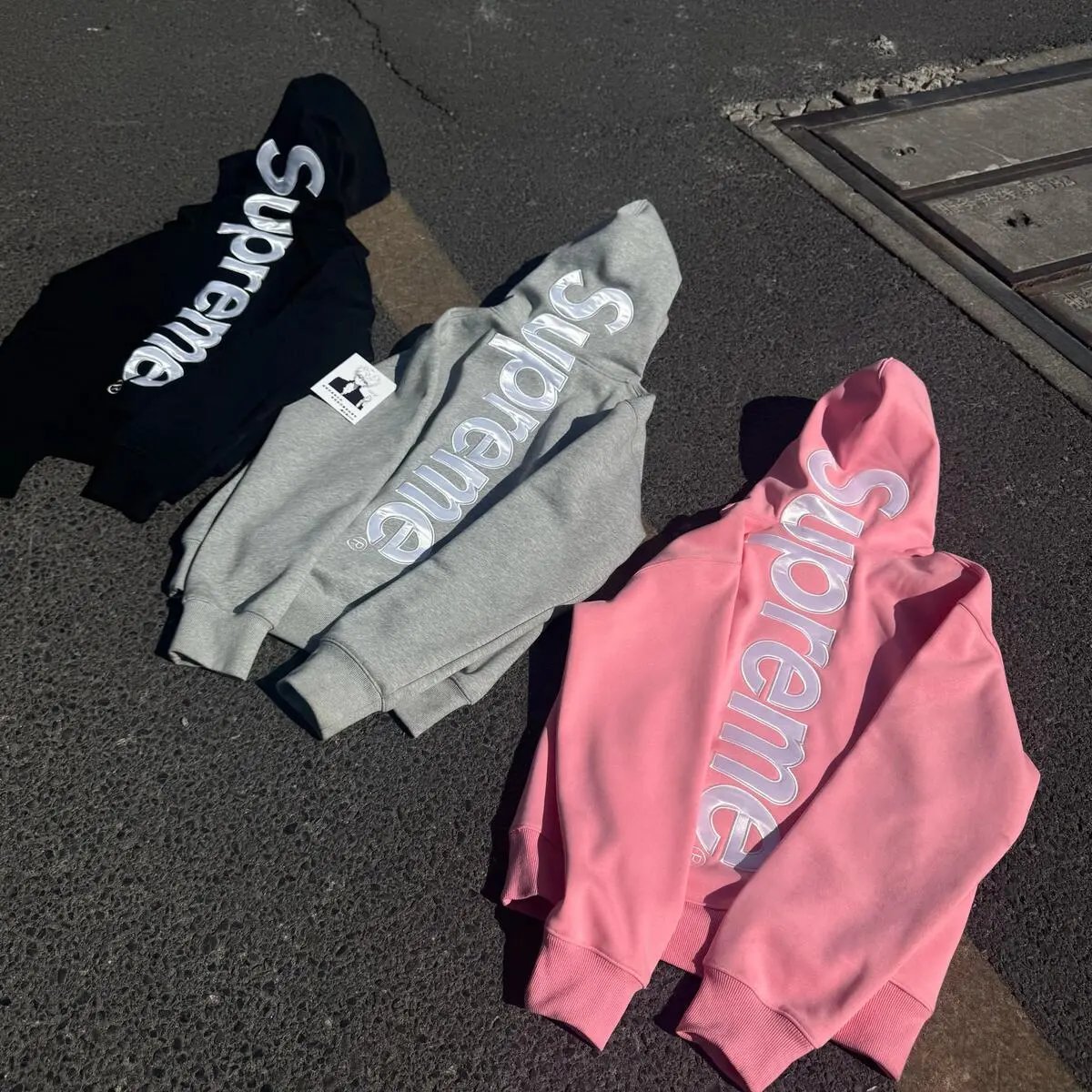 SUDADERAS SUPRME LOGO ATRAS new (6 COLORES)