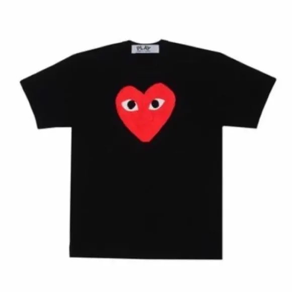 Black Big Red Heart T-Shirt