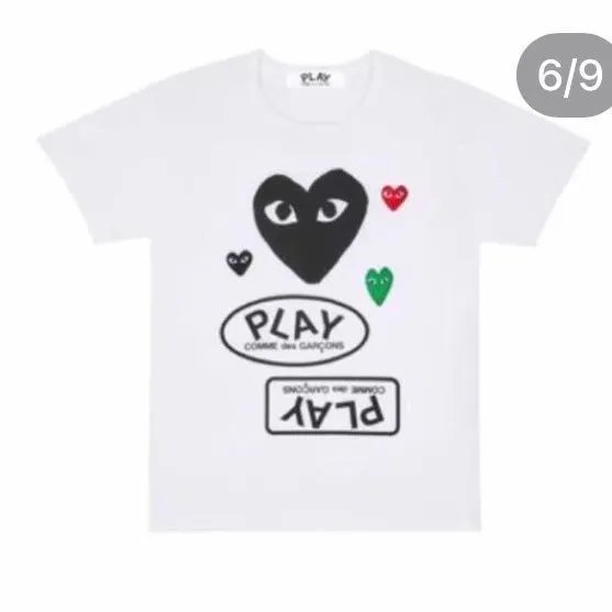 White Black Heart Letter T-Shirt