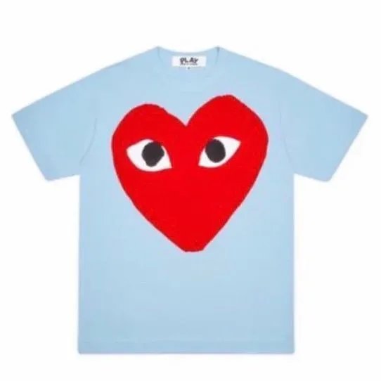 Blue Big Red Heart T-Shirt