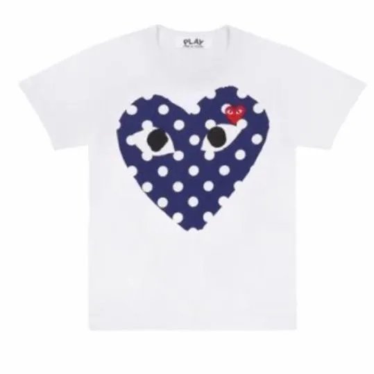 White Polka Dot Heart