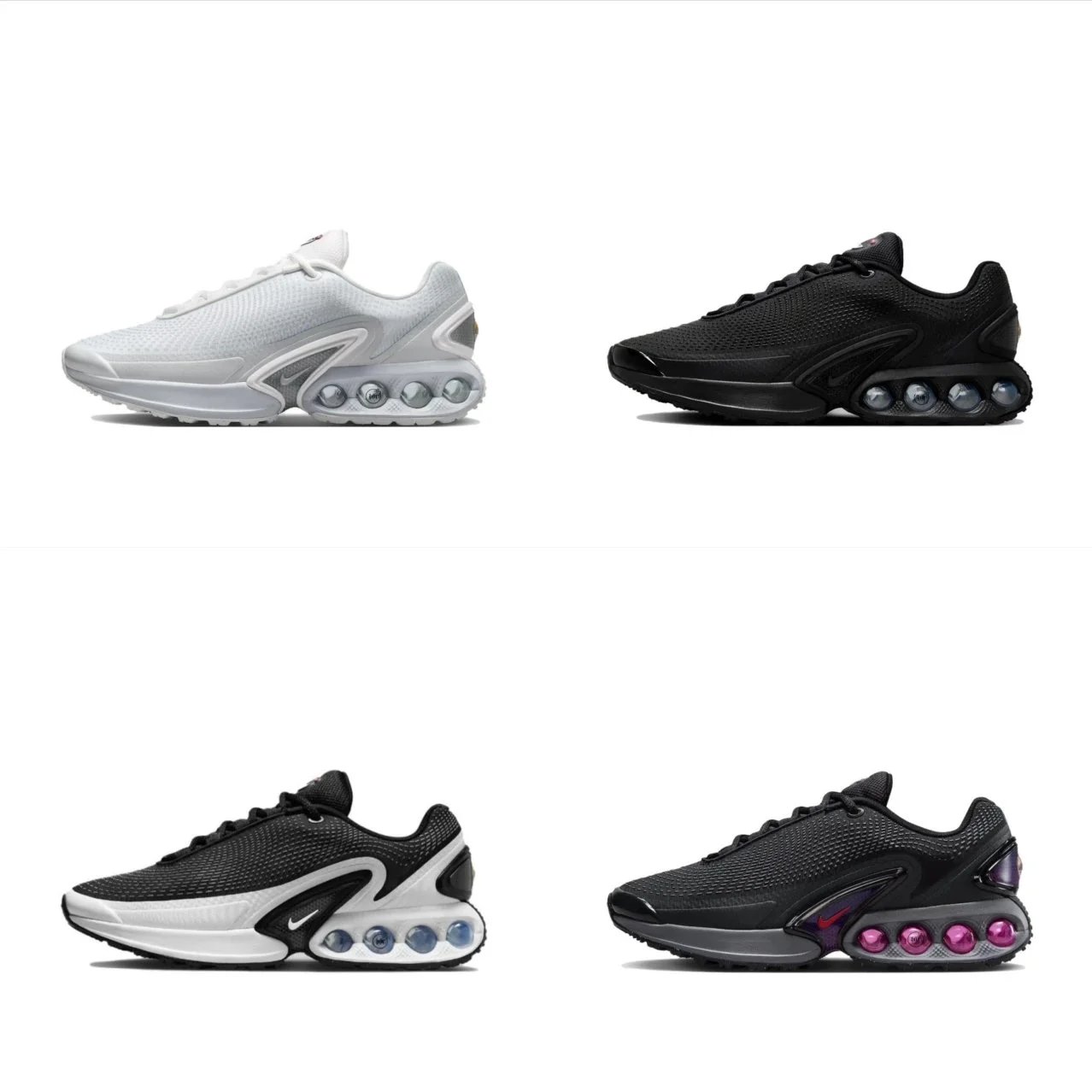 Max Dn Low-top Running Shoes, Comfortable, Versatile, Slip-resistant, Durable - Casual Sneakers for Couples, in Silver, Black-Red, Black-Green, Black, Black-Purple, Black-White