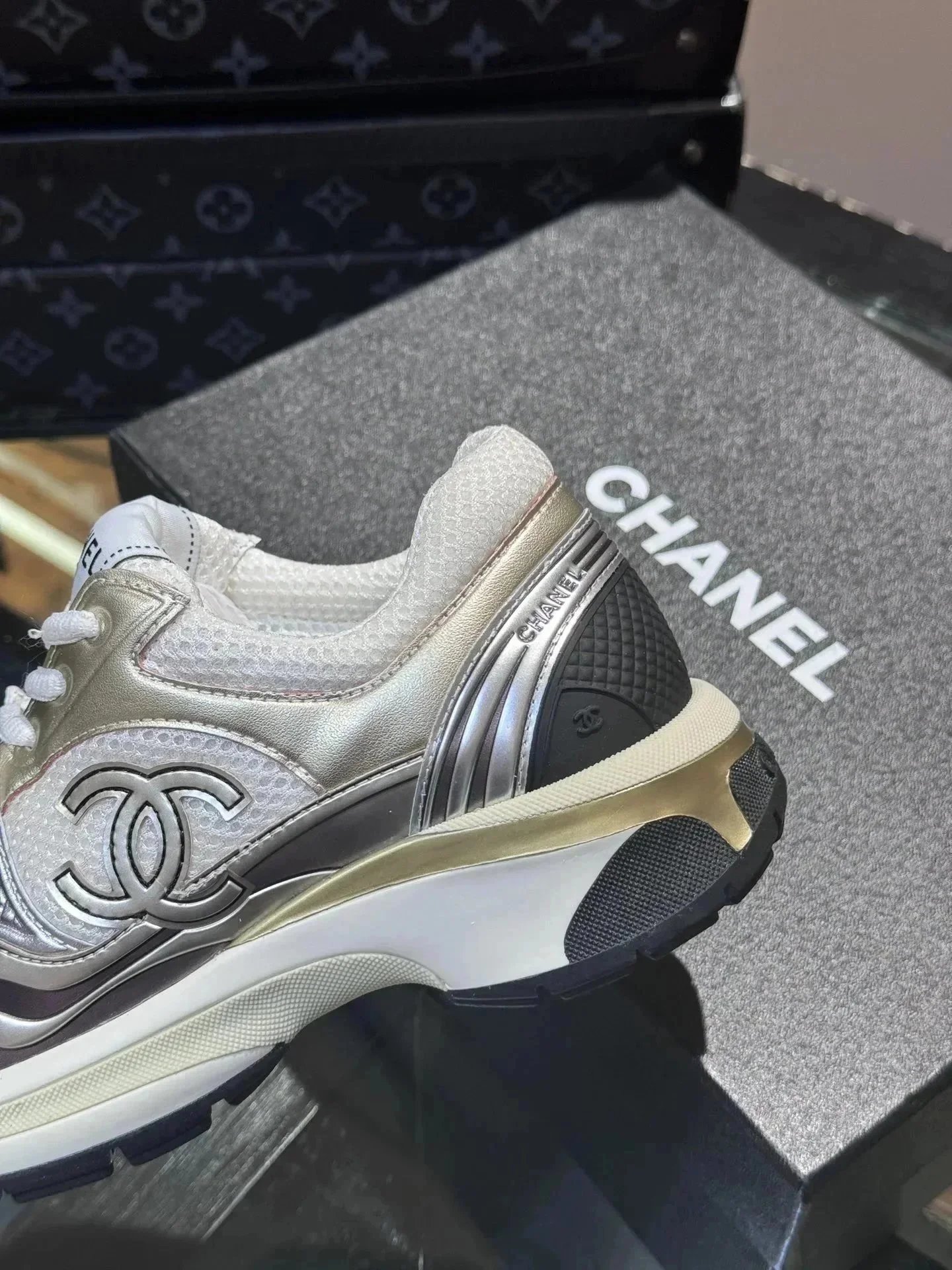 Chanel Sneakers Chunky mesh low-top with interlocking CC logo image 13