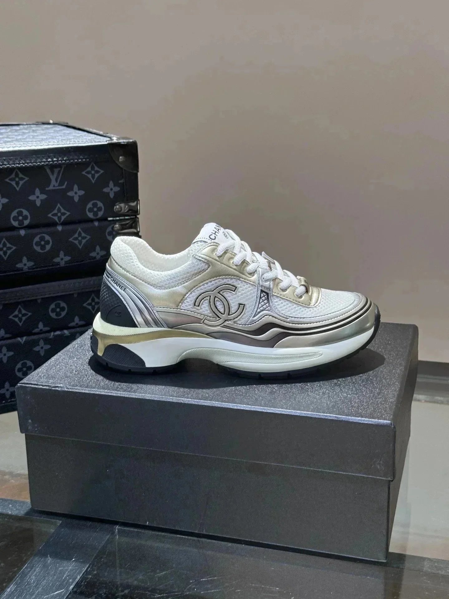 Chanel Sneakers Chunky mesh low-top with interlocking CC logo image 11