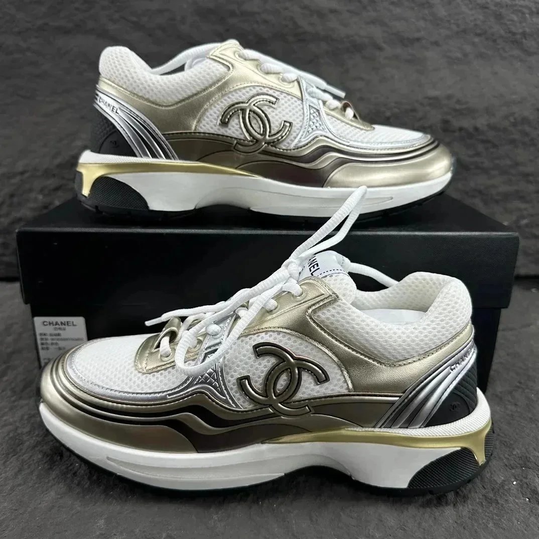 Chanel Sneakers Chunky mesh low-top with interlocking CC logo — 24