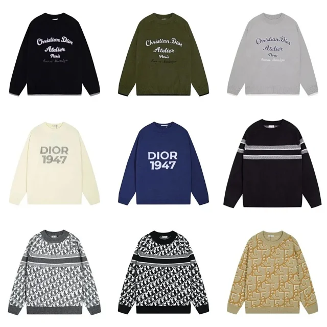 Dior Knitwear Logo crewneck sweater product detail image 1
